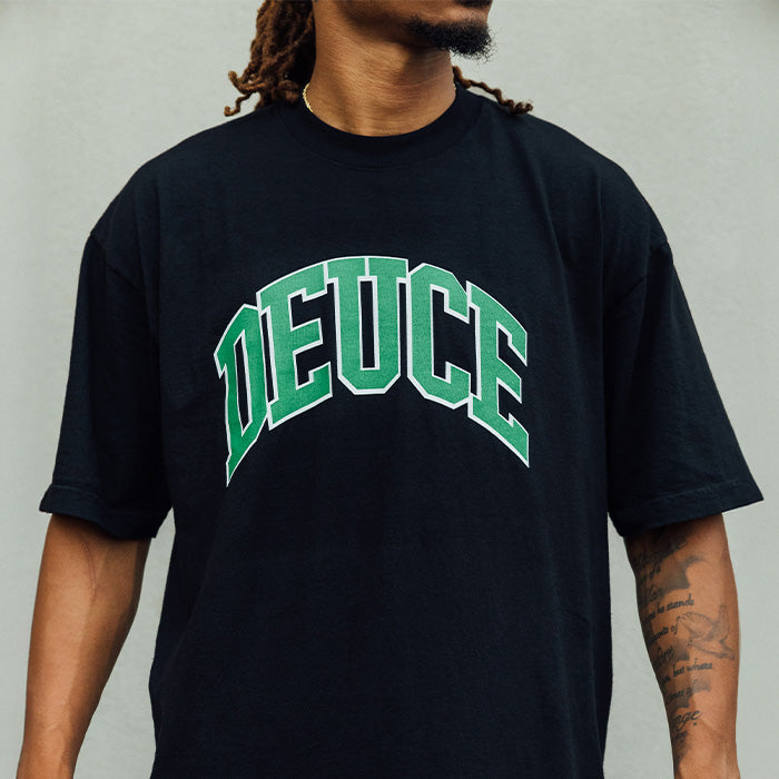 Deuce College Font Tee | Black/Green – Deuce Brand