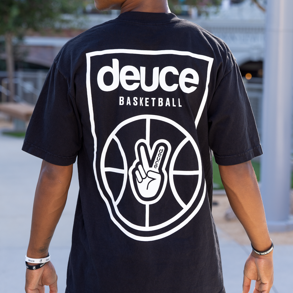 Deuce Brand basketball badge tshirt Black