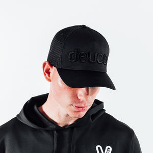 Deuce Squad Flat Bill Snapback Hat Black